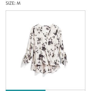 Stitch fix Tie sleeve high/low blouse